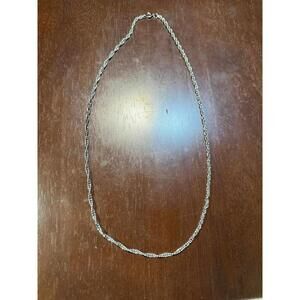 Classic Sterling Silver Rope Chain Necklace - Diamond Cut Italian 925 Silver